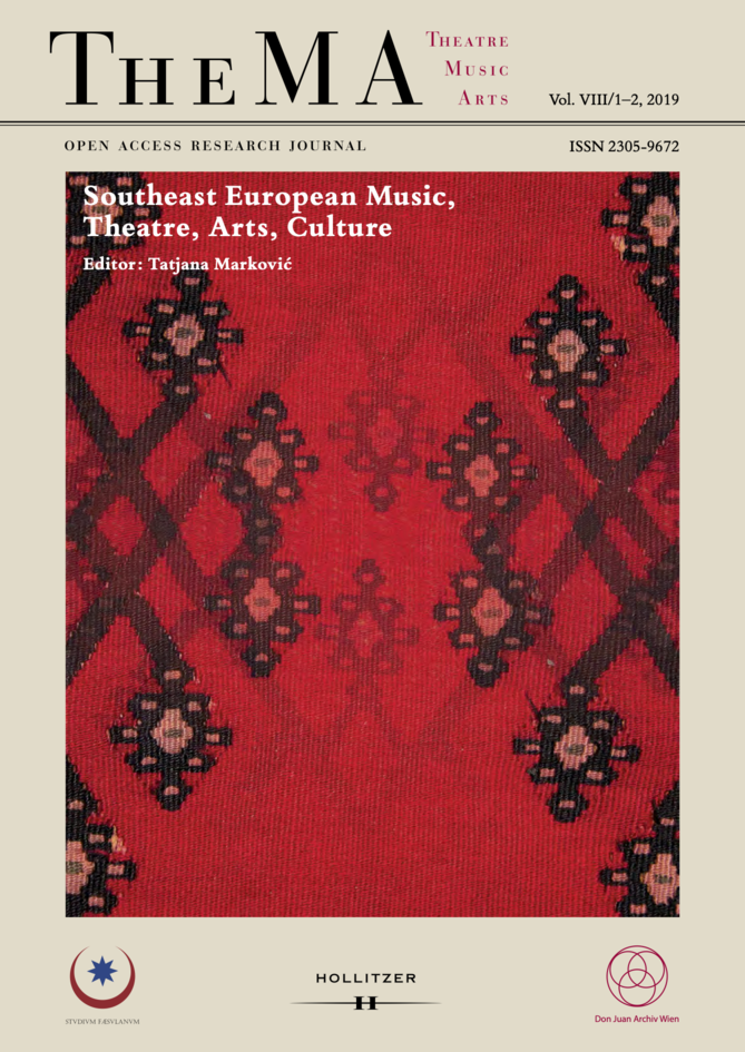 					View Vol. 8 No. 1-2 (2019): Southeast European Music, Theatre, Arts, Culture
				